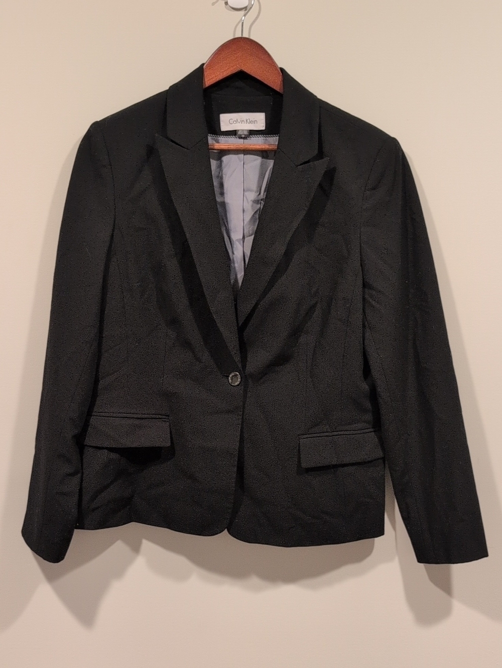 Calvin Klein Black Women's Single-Button Blazer